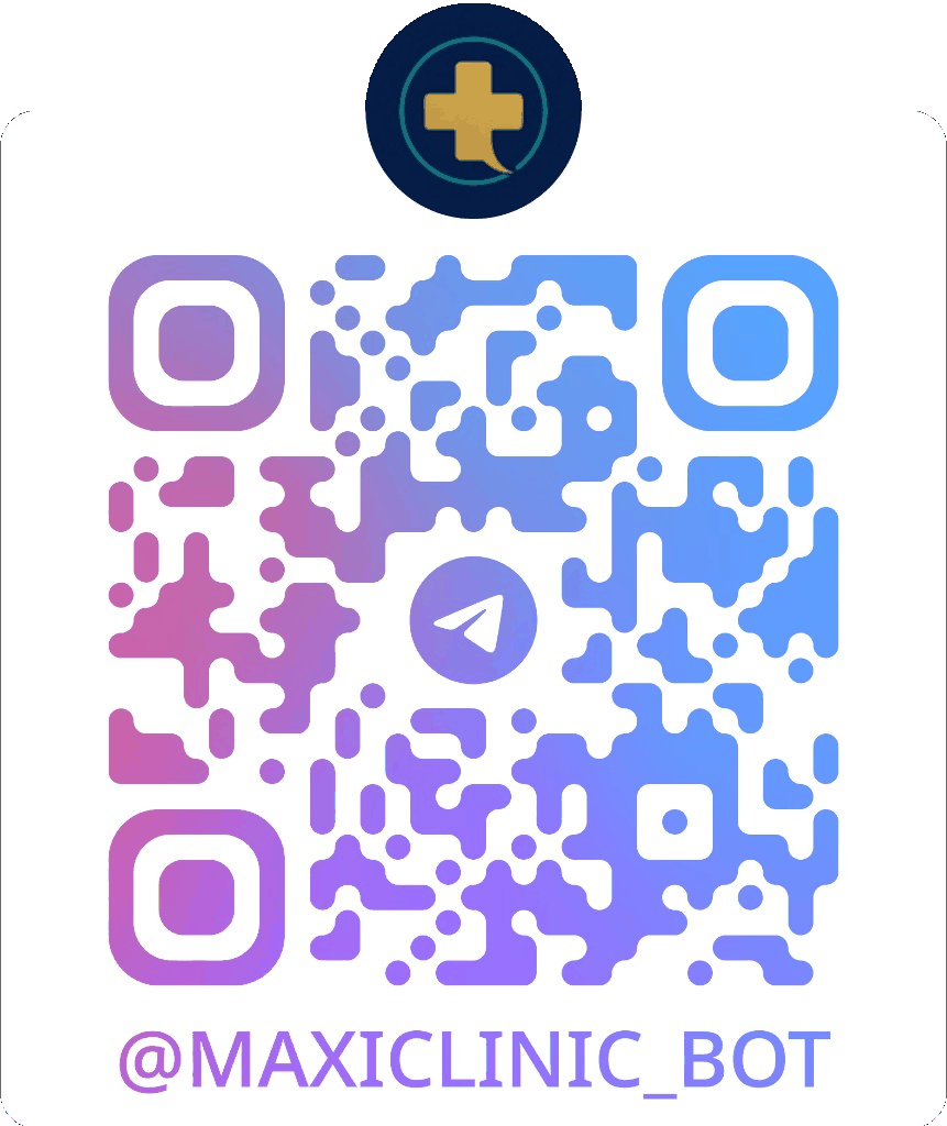 QR-код бота MaxiClinic в Telegram